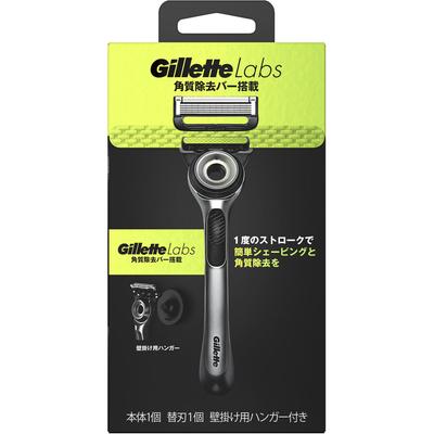Gillette Halter mit Peeling-Riegel, 1 Ersatzklinge und Wandaufhänger Halter für Männer Rasierer für Männer Vermeiden Sie es, die Klinge mit der Vorderseite nach unten zu legen, um