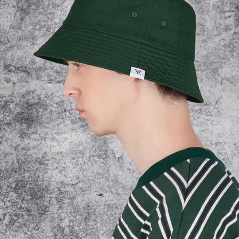 VARZAR Monogram Label Color Bucket Hat Green