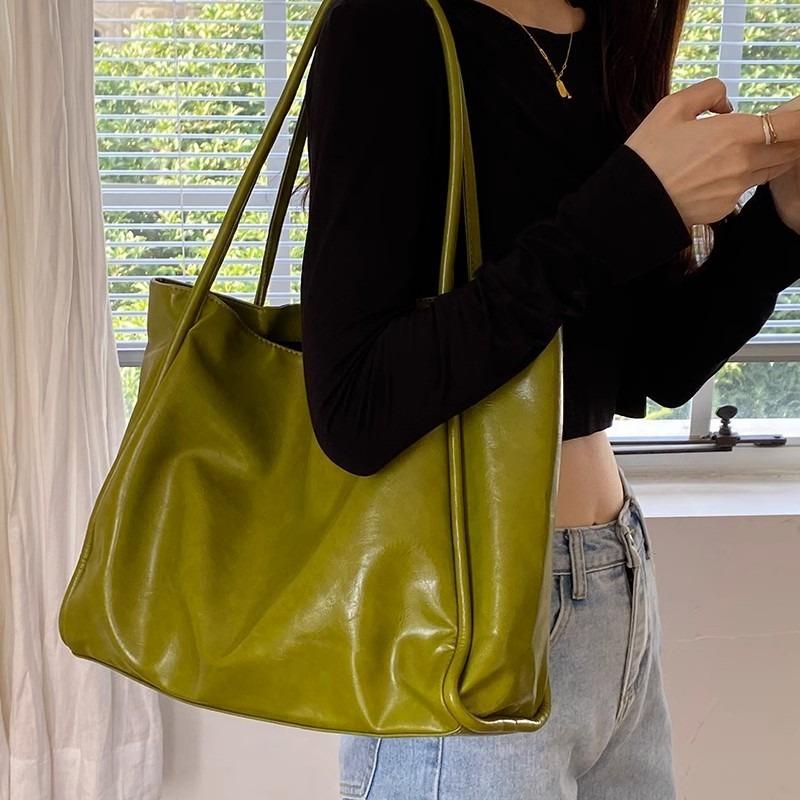 Tote Bag Women's Handheld Large Bag, Casual and Unique Design, Versatile and Large Capacity Single Shoulder Underarm Bag, Korean Edition Bag