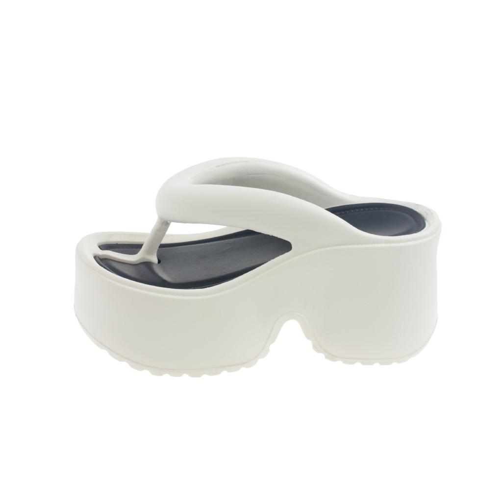 EVA thick-bottomed high-heeled flip-flops for women's summer wear fashion, small people increase their height beach pinch feet cool slippers