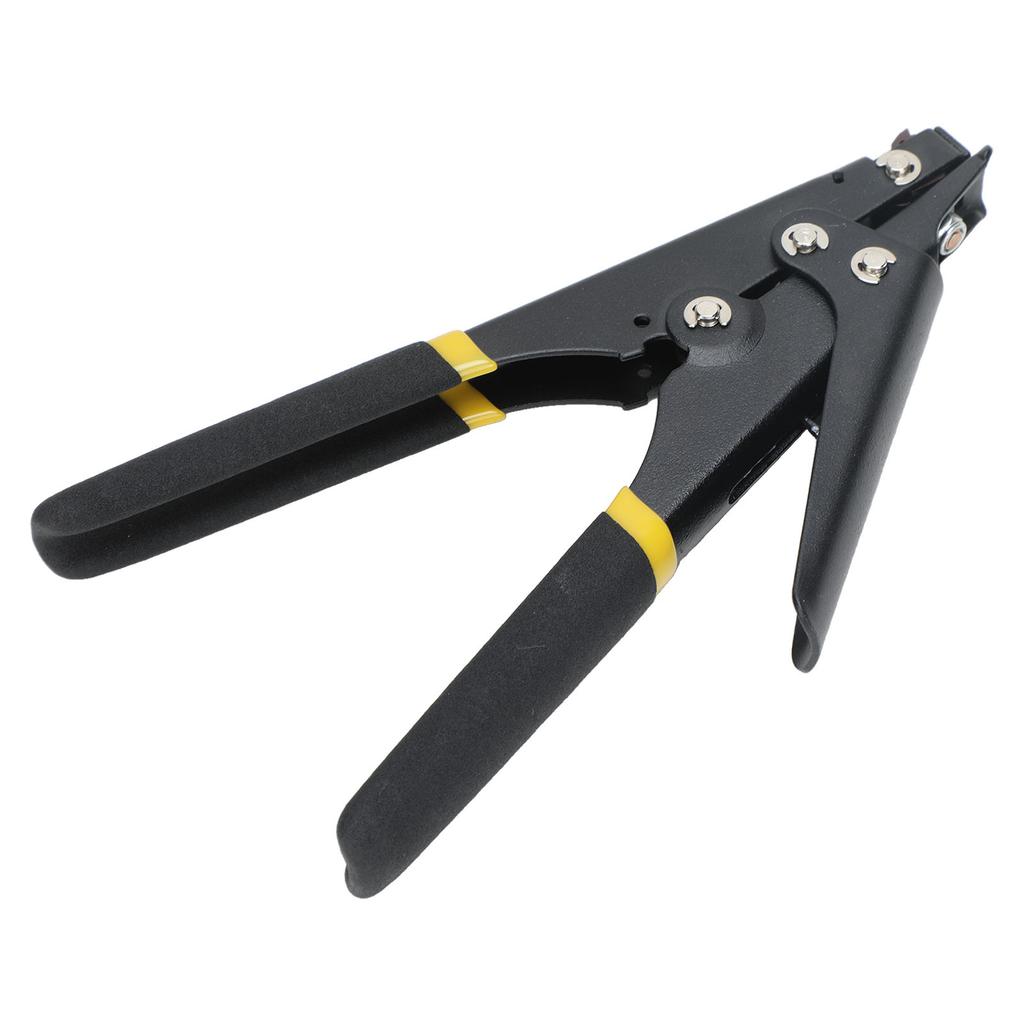 Portable Nylon Cable Tie Gun Adjustable Tension Plastic Zip Tie Fastening and Cutting Tool Black