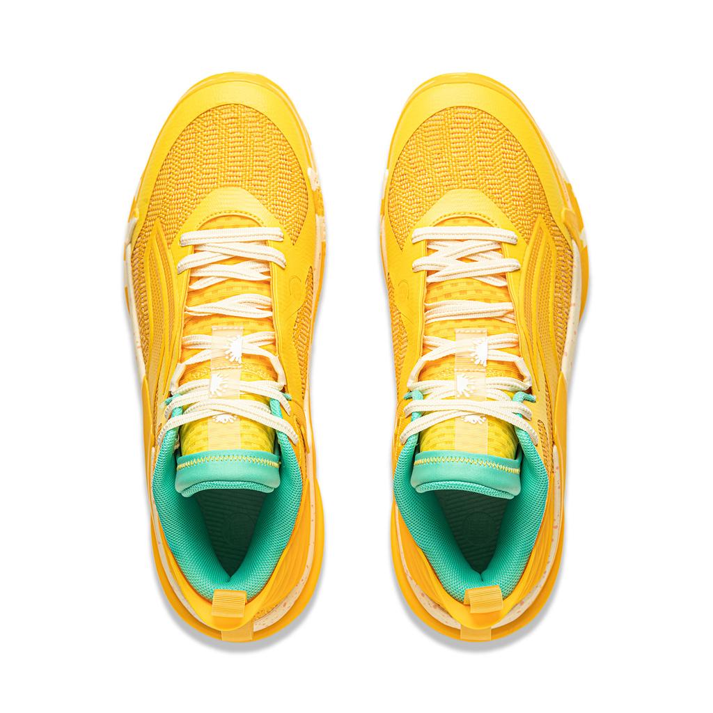 Li-Ning Air Strike 10 Comfortable Trendy Durable Breathable Supportive Rebound Mid-Top Professional Basketball Shoes Men Sneakers Yellow ABAU017-4