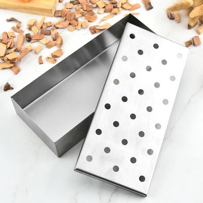 Stainless Steel BBQ Wood Chip Smoker Box for Charcoal Grills