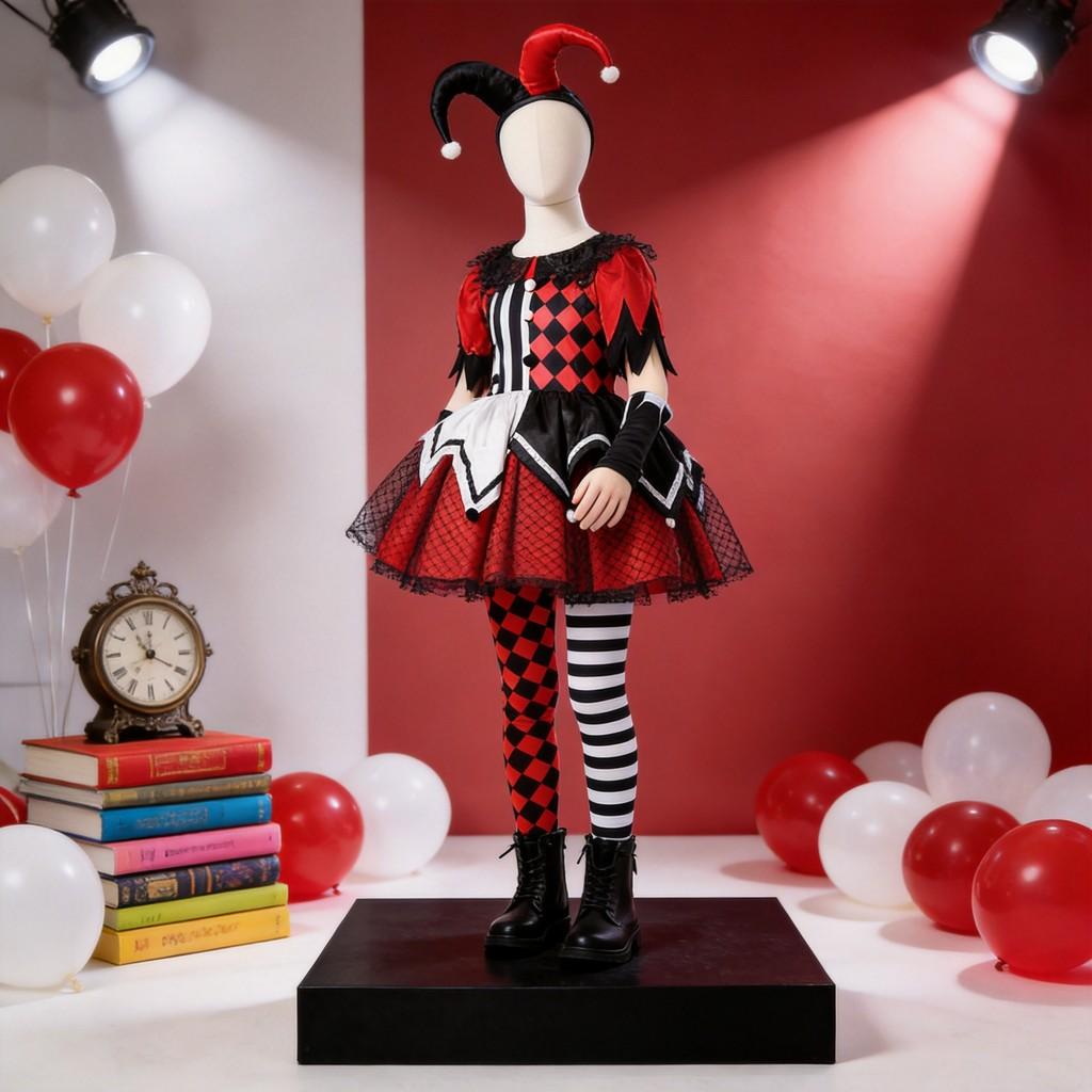 It Clown Themed Childrens Costume Dress With Polyester Fabric For Halloween Party And Festival