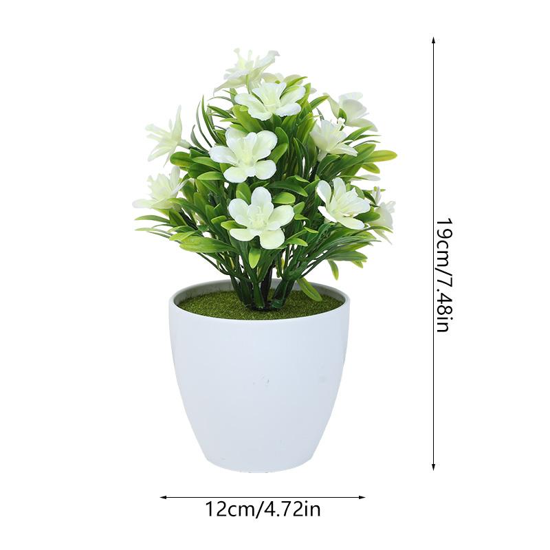 1pc Artificial Potted Plant Small Bonsai Flowers Pot Simulated Tree Ornaments Wedding Home Hotel Office Table Decor Fake Plants