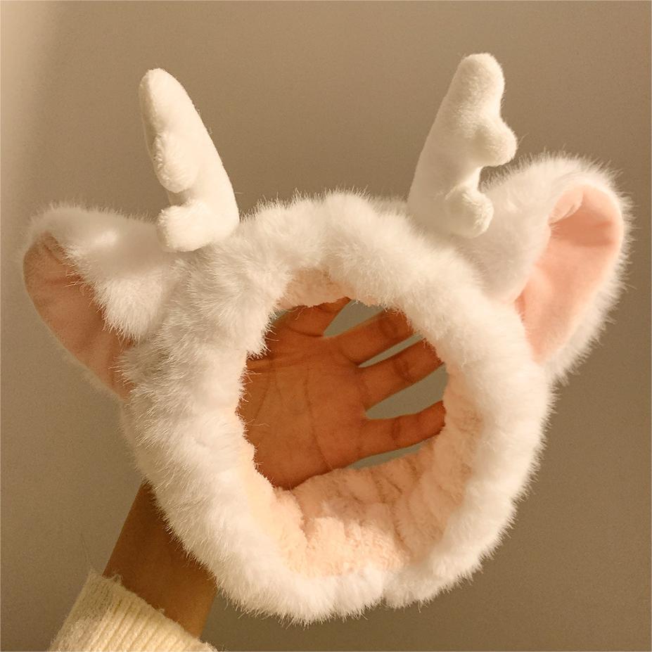 Adorable Dragon Horns Face Washing Cartoon Plush Headband for Women - 2024 Edition