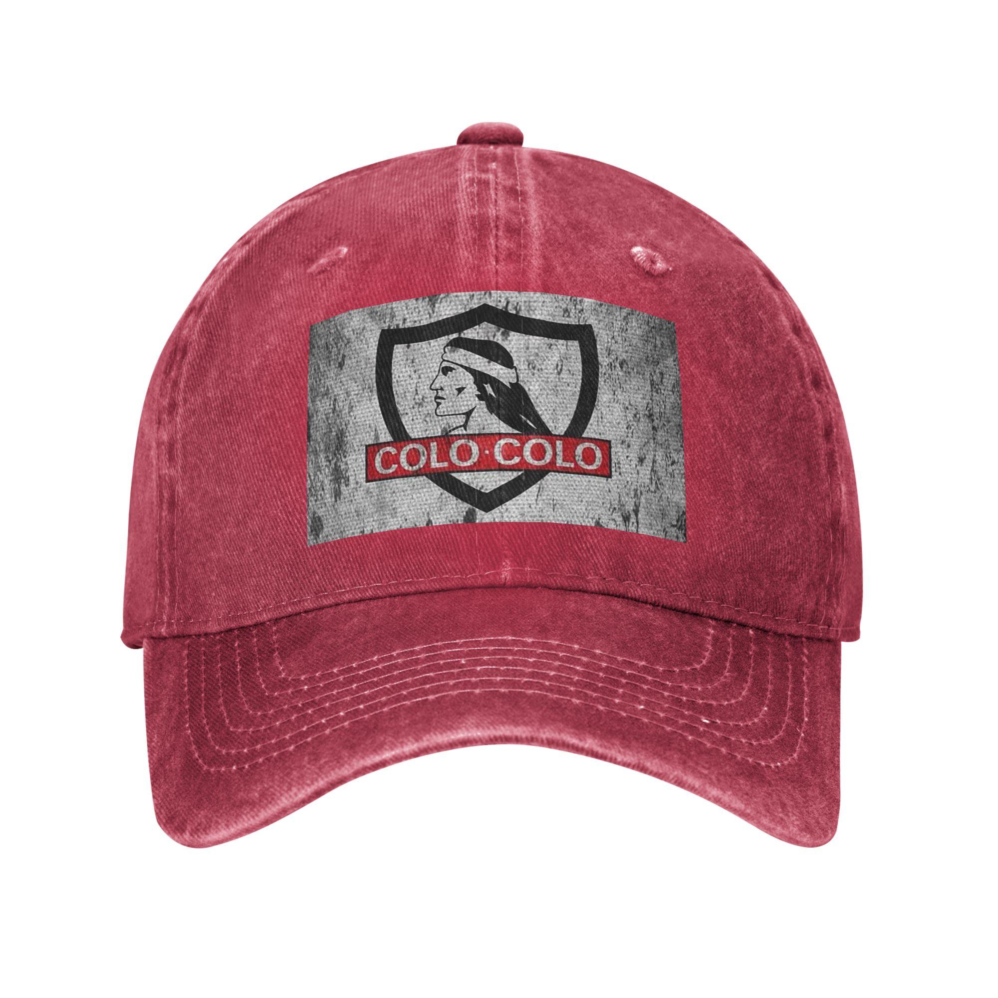 Unisex Baseball Hats Golden Colo-Colo Campeon DE Chile Washed Denim Streetwear Baseball Caps Hip Hop Cap Casquette One Size