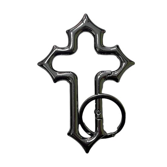 Carabiner Keychain Pendant Horizontal Alloy Metal Small Lightweight Durable Spring Gate Clip Belt Loop Backpack Bag Charm Punk