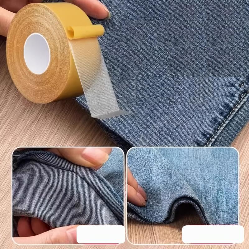 3 Rolls Strong Adhesive Hemming Tape, No-Sew No-Trace Fabric Fixing Tape, Multi-Functional Clothing Repair Tape
