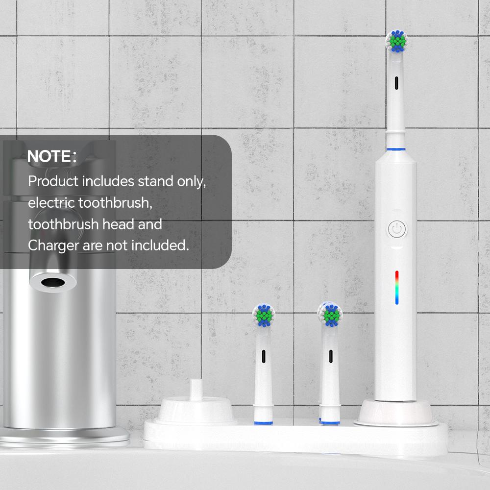 Toothbrush Heads Holder Charger Stand and Brush Heads Dustproof Cover Compatible with Oral B D, PRO Series Electric Toothbrushes
