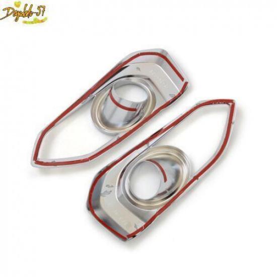 Fits For Honda Fit Jazz 2018  Chrome Front Fog Lamp Light Cover Trim Bezel