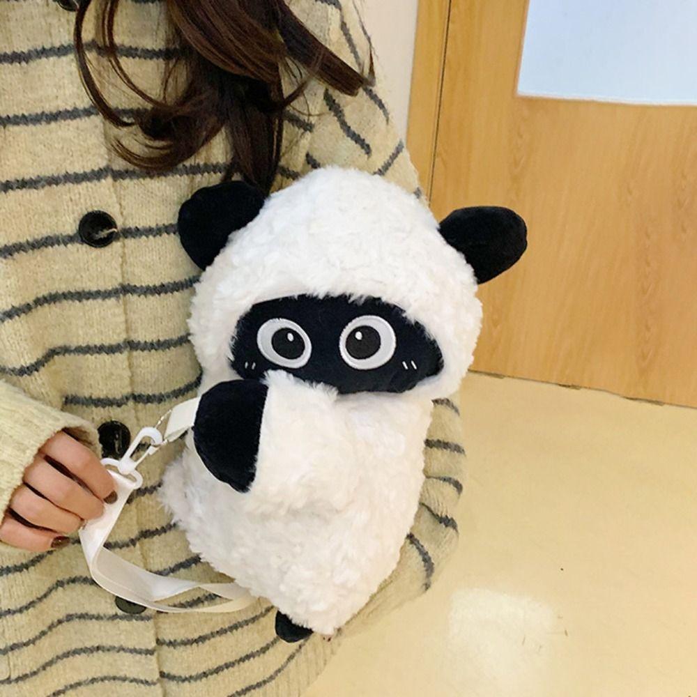 Kawaii Sheep Doll Shoulder Bag Stuffed Animal Plush Backpack Animal Lamb Crossbody Bag  Outdoor