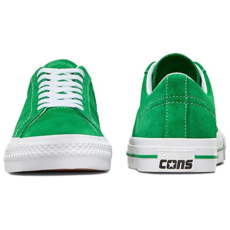 Converse One Star Pro Comfortable Non-Slip and Abrasion Resistant Low-Top Board Shoes Unisex Green Gold