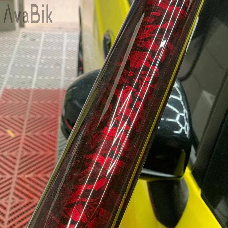 9D pet Glossy Quality red Carbon Fiber Vinyl car Wrap Film with Air Release Car Body Foil Self-Adhesive Stickers Car Accessories