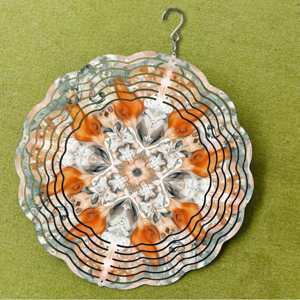 360 Degree Rotating Hook Metal Wind Chime 25.4cm Artistic Design for Garden Patio Spring Summer Decoration Elegant Gift for Friend