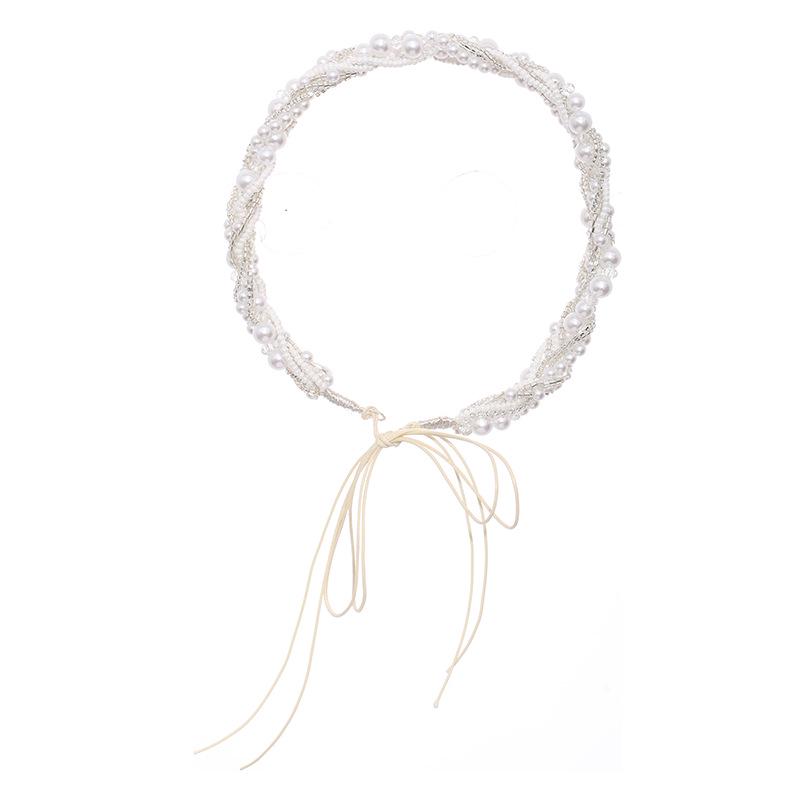 Tuanming Pearl Headband Hair Rope: Elegant Daily Hair Accessories for Weddings and Photoshoots