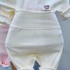 Premium High-Elasticity Cotton Newborn Autumn Pants with Shoulder Opening - Baby Autumn/Winter Clothing