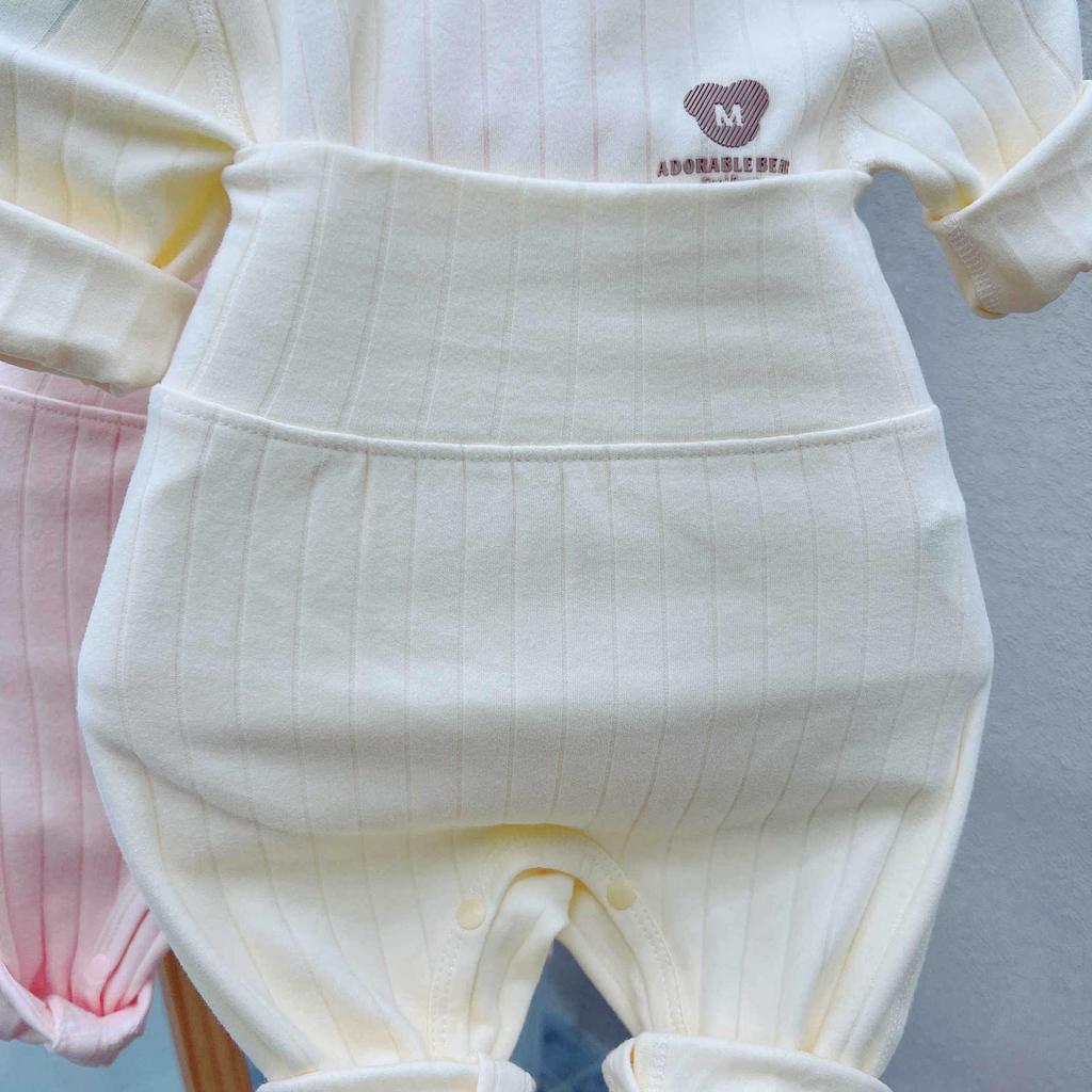 Premium High-Elasticity Cotton Newborn Autumn Pants with Shoulder Opening - Baby Autumn/Winter Clothing