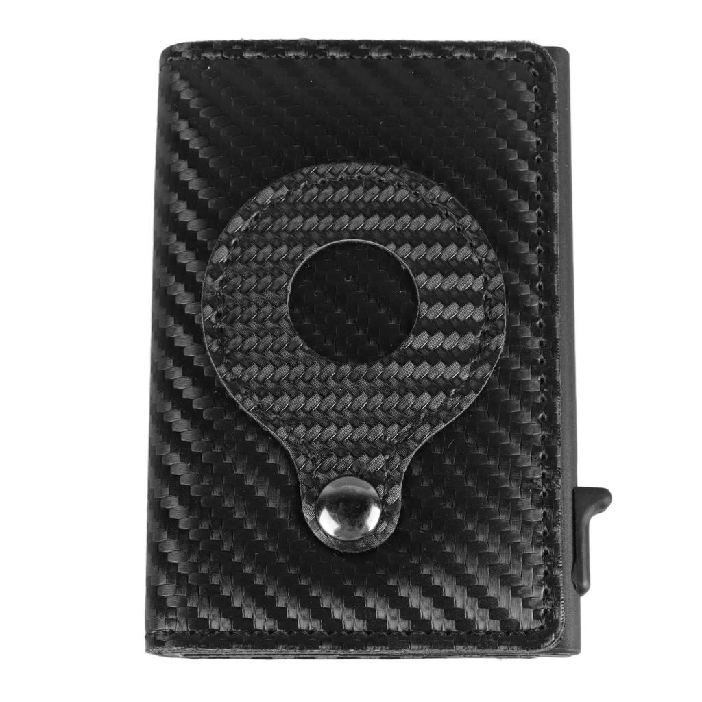 Men Soft PU Leather Wallet Fashionable Carbon Fiber Pattern Banknote Card Holder for Business Trip PU Carbon Fiber