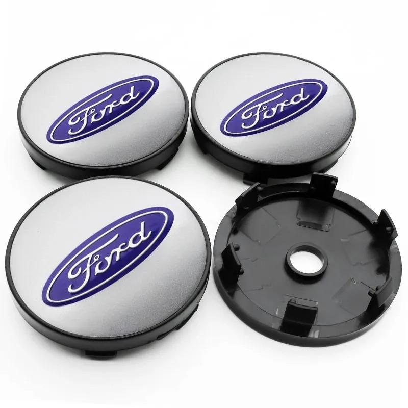 4pc 56+60mm Car Wheel Center Hub Cap Badge Emblem Decal Wheel Sticker For Ford Focus MK2 Fiesta Ranger Mondeo Escort Falcon Flex