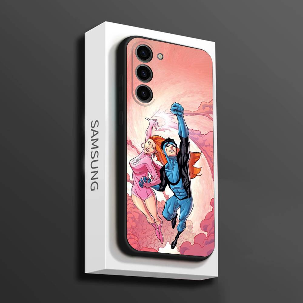 

I-Invincible Wallpaper Cool Phone Case For Samsung Galaxy A 73,72,51,53,52,71,22,5G,Note,J7,8,9 Soft Black Cover SamsungNote8