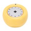 Kitchen Visual Timer Magnetic Visual Cooking Mechanical Timer with Loud Alarm for Nap Alarm Study Reminder Creamy Yellow