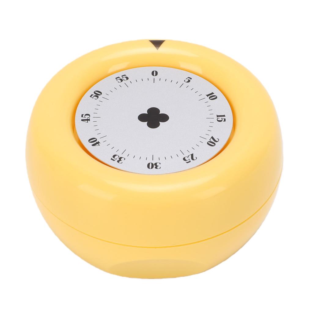 Kitchen Visual Timer Magnetic Visual Cooking Mechanical Timer with Loud Alarm for Nap Alarm Study Reminder Creamy Yellow