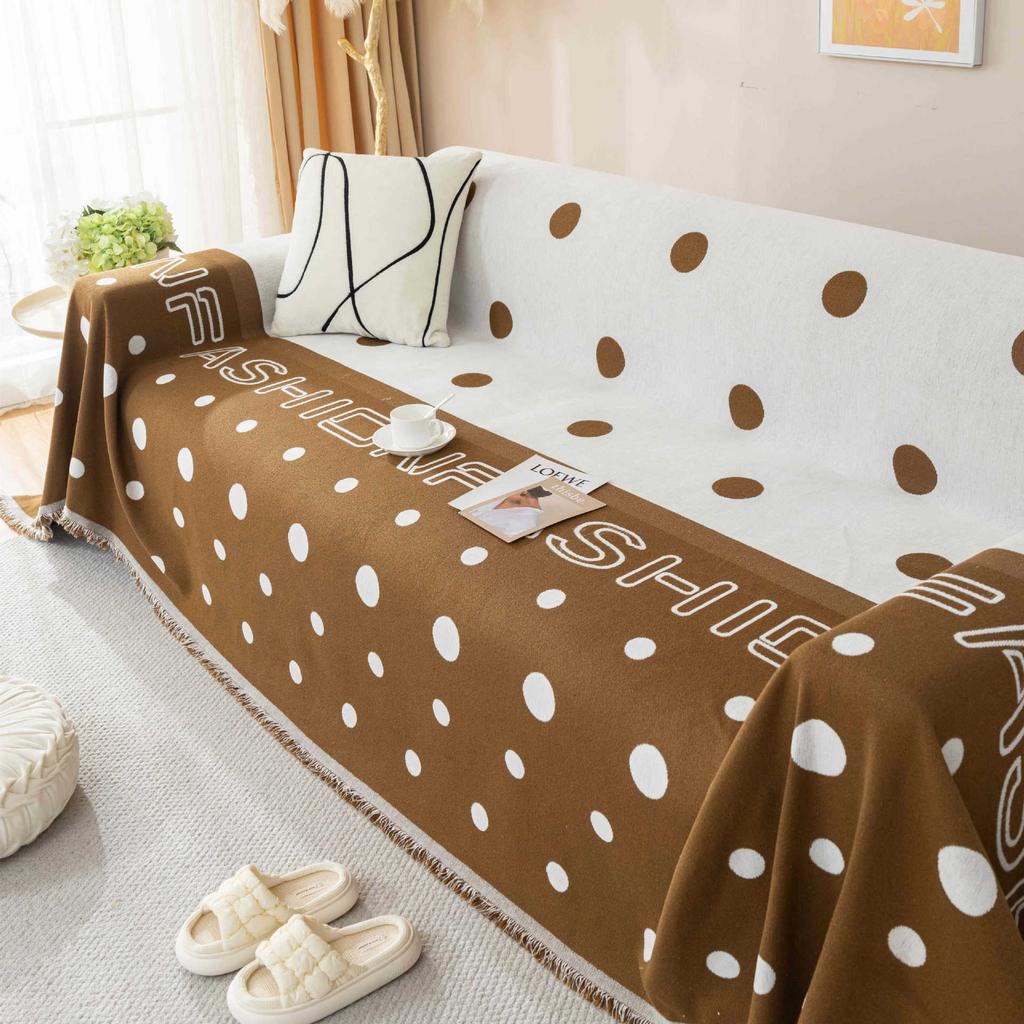 Farbige Kreise Chenille Sofabezüge Stoff Sofadecke Bezug Vollbezug Universal Couch Handtuchbezug Staubdichtes Sofakissen