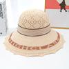 Sommer Neue Vielseitige Sonnenschutz und Sonnenschirm Hut Mode frauen Gestrickte Fischer Hut Faltbare Band Stroh Hut Frauen
