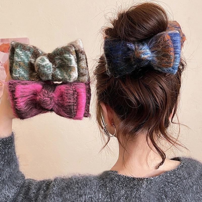 Bow Shaped Meatball Head Grab Clip Women's High-end Shark Clip New Unique and Beautiful Hairclip Fashion Hair Accessory Autumn