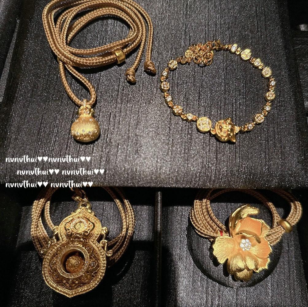 Ancient Gold Chiseled Good Thing Peanut Pumpkin Pendant Necklace, New Chinese Style, Carrot Money Bag Zircon Neck Chain