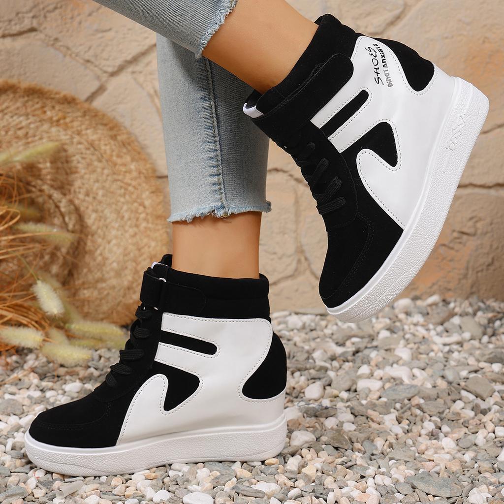 Women Sneakers 2025 New Korean Fashion Shoes Thick Bottom Increased Inner Heel Sneakers Women Casual Designer Shoes for Women