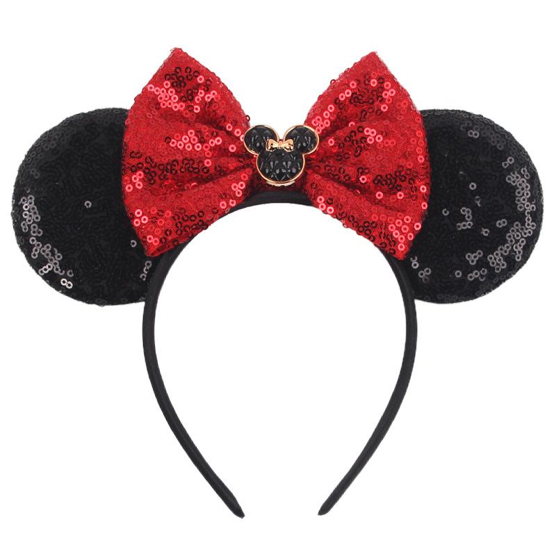 Newest Mouse Ears Headband Kid Adult Festival Party Sequins HairBow Hairband Women Girl Hair Accessories Gift