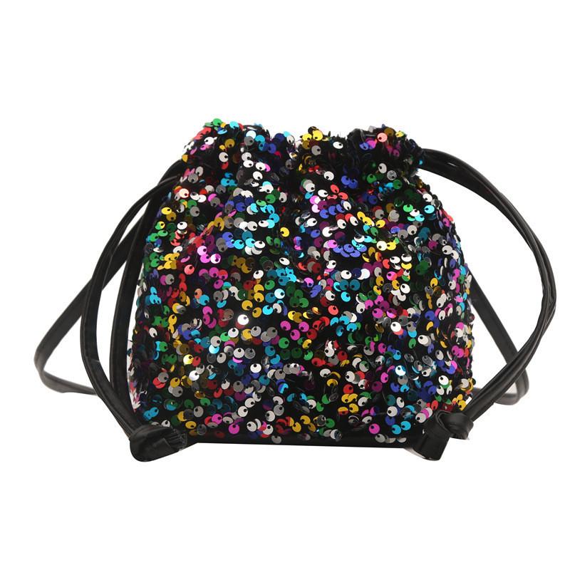 Fashionable Womens Sequin Bucket Bag In Chic Colors For Everyday Use
