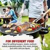 3 Pcs Rolling Grilling BBQ Basket Stainless Steel Leakproof Mesh Barbecue Rack Outdoor Picnic Camping Cylindrical BBQ Grill