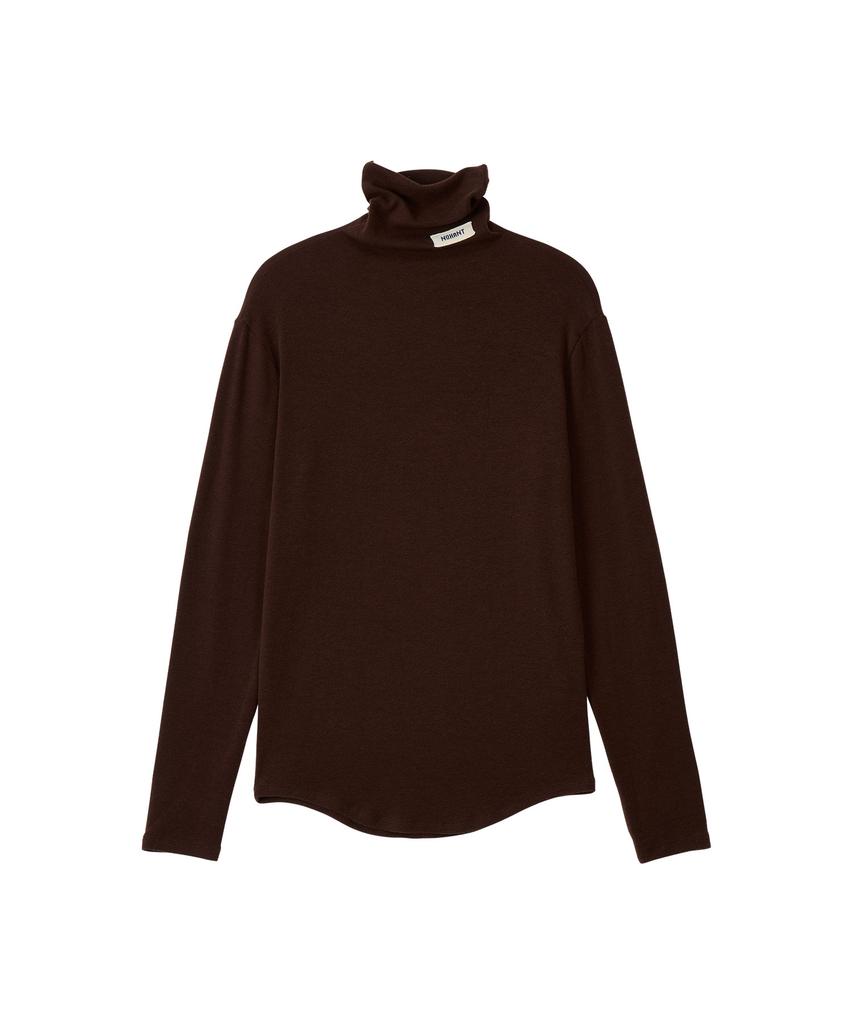 NOHANT Soft Turtleneck T-Shirt Brown