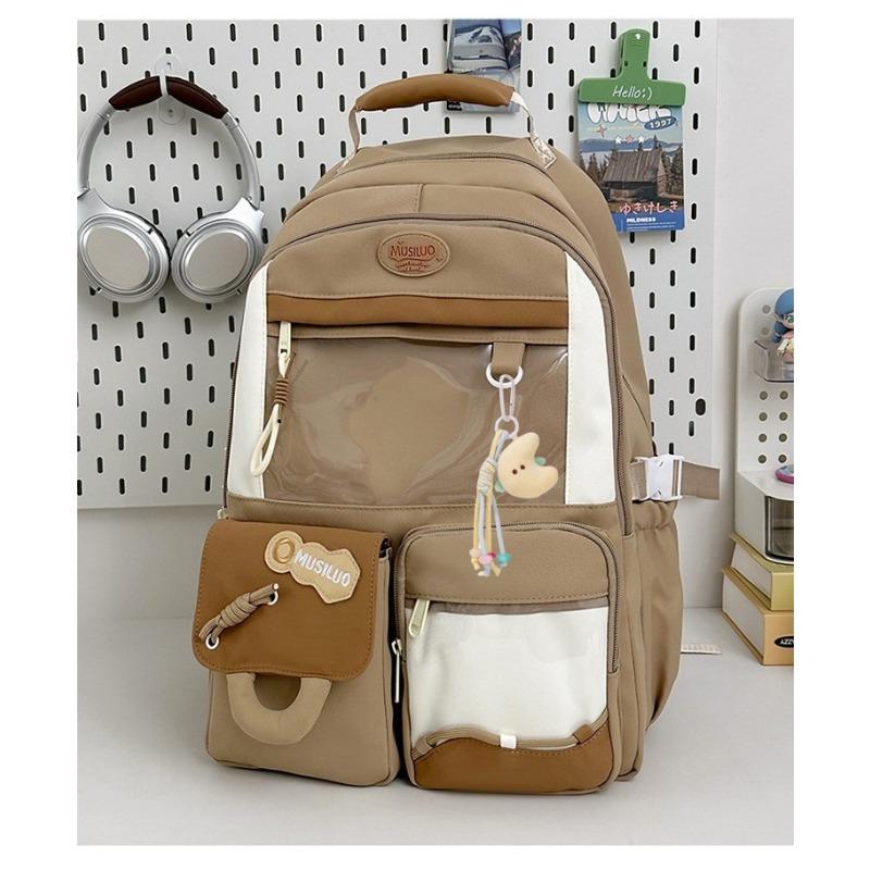 New high-value college style fresh and sweet backpack junior high school students lightweight large-capacity backpack