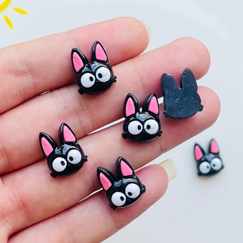 30 Pcs New Lovely Mini Kawaii Cartoon Animal Black Kitten Resin Diy Jewellery Manicure Hairpin Accessories Decorate A61
