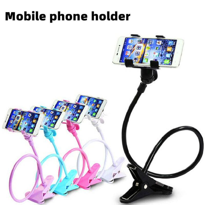 360 Universal Lazy Mobile Phone Gooseneck Stand Holder Flexible Bed Desktop Bracket Smartphones Table Clip Stand Base Support