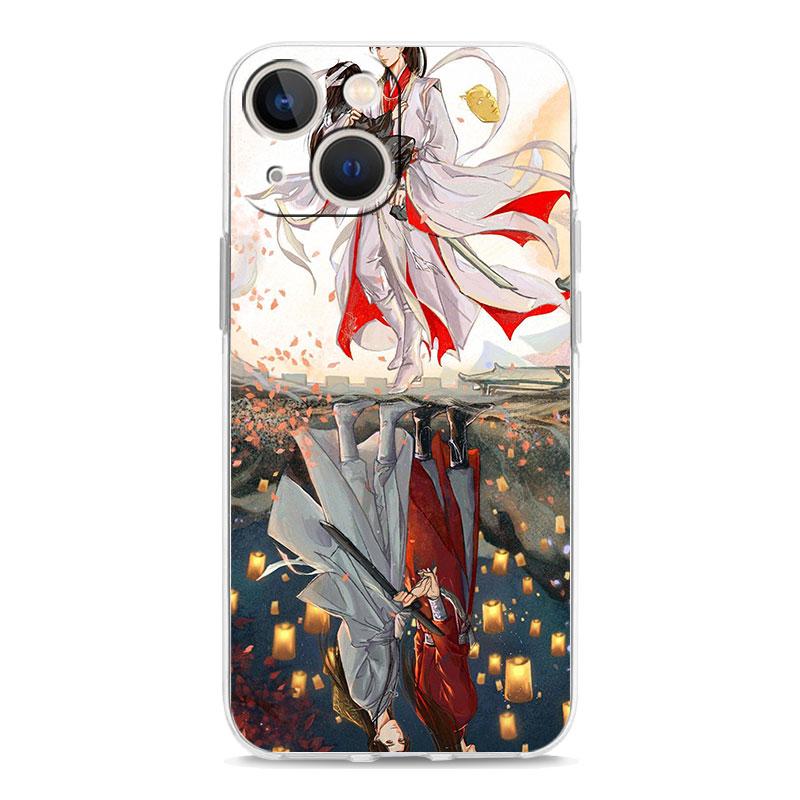 TGCF Heaven Official's Blessing Luxuriöse transparente Telefonhülle für iPhone 14 13 12 11 Pro Max XS X XR SE 7 8 Plus TPU Clear Cover