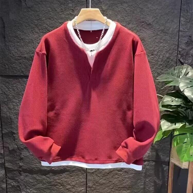 48-Stunden-Versand überspringen: Trendiges Herren-Herbst-Sweatshirt - Einfach, Locker, Vielseitig, Modisch, Langarm, Rundhals.