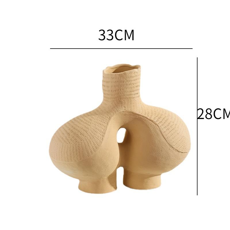 

High-grade Decorative Vase Ornaments Modern Creative Soft Set Flower Arranging Device Abstract Modeling Home Desktop Decorations