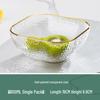 Hammered Glass Square Salad Bowl for Fruit, Dessert, and Storage - Elegant Home Tableware
