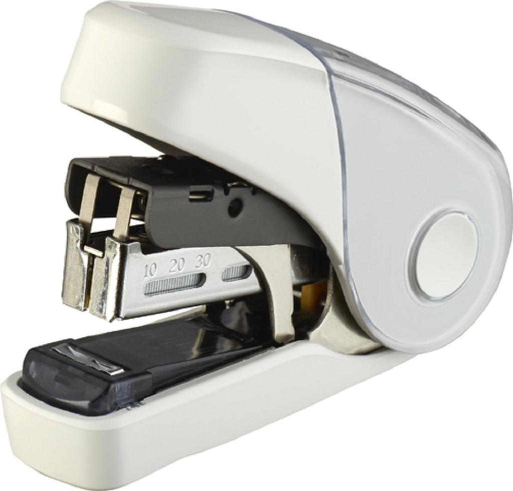 Max Sacri Flat 100 Spare Stapler, 32-Sheet Capacity, Staples, White, HD-10FL3K/W