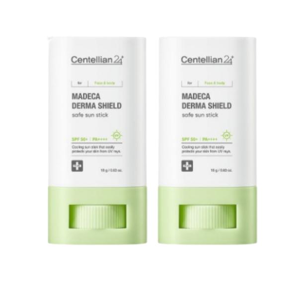 [Centellian24] Madeca Derma Shield Safe Sun Stick SPF50+ PA++++ 18g x2 – UV Protection & Soothing Sunscreen Set