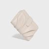 Dough Compact Business Card Bill Women's Leather Card Wallet Cream White