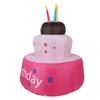 Inflatable Happy Birthday Cake with Candle IP44 Waterproof Birthday Blow Up Yard Decoration with
