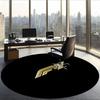Formula 1 (1) Round Office Rug Decorative Floor Rug for Office Bedroom Living Room and Home Space
