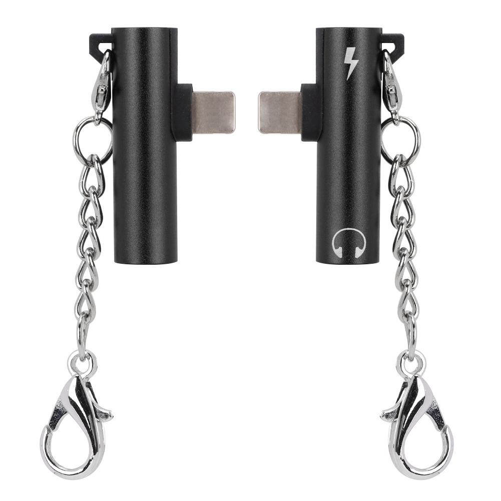 

2 в 1 Адаптер-брелок для Apple для iPhone 77 Plus88 PlusXXSXRXS MAX(черный) чёрный