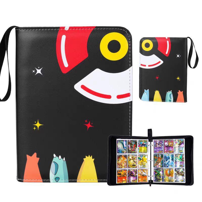 Collectible Album 8-Pocket Trading Card Binder Flip-Open Card Holder Protective Sleeves for TCG Cards